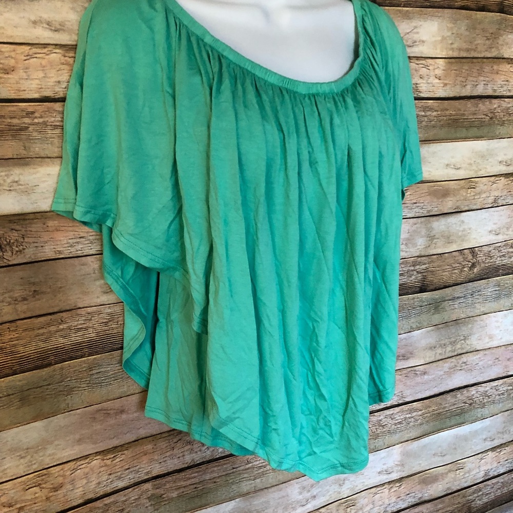 Boston Proper Ruffle Overlay Top - Picture 4 of 6